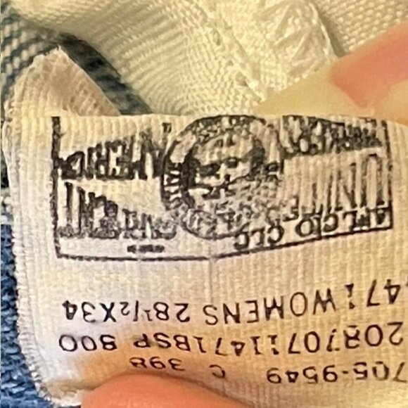 Vintage 70's 80's Denim Bean Ultra High Rise Mom Jeans Straight Union Made 28 - Picture 3 of 12